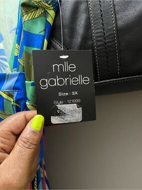 Mlle Gabrielle Blue and Green Tropical jumpsuit NWT
